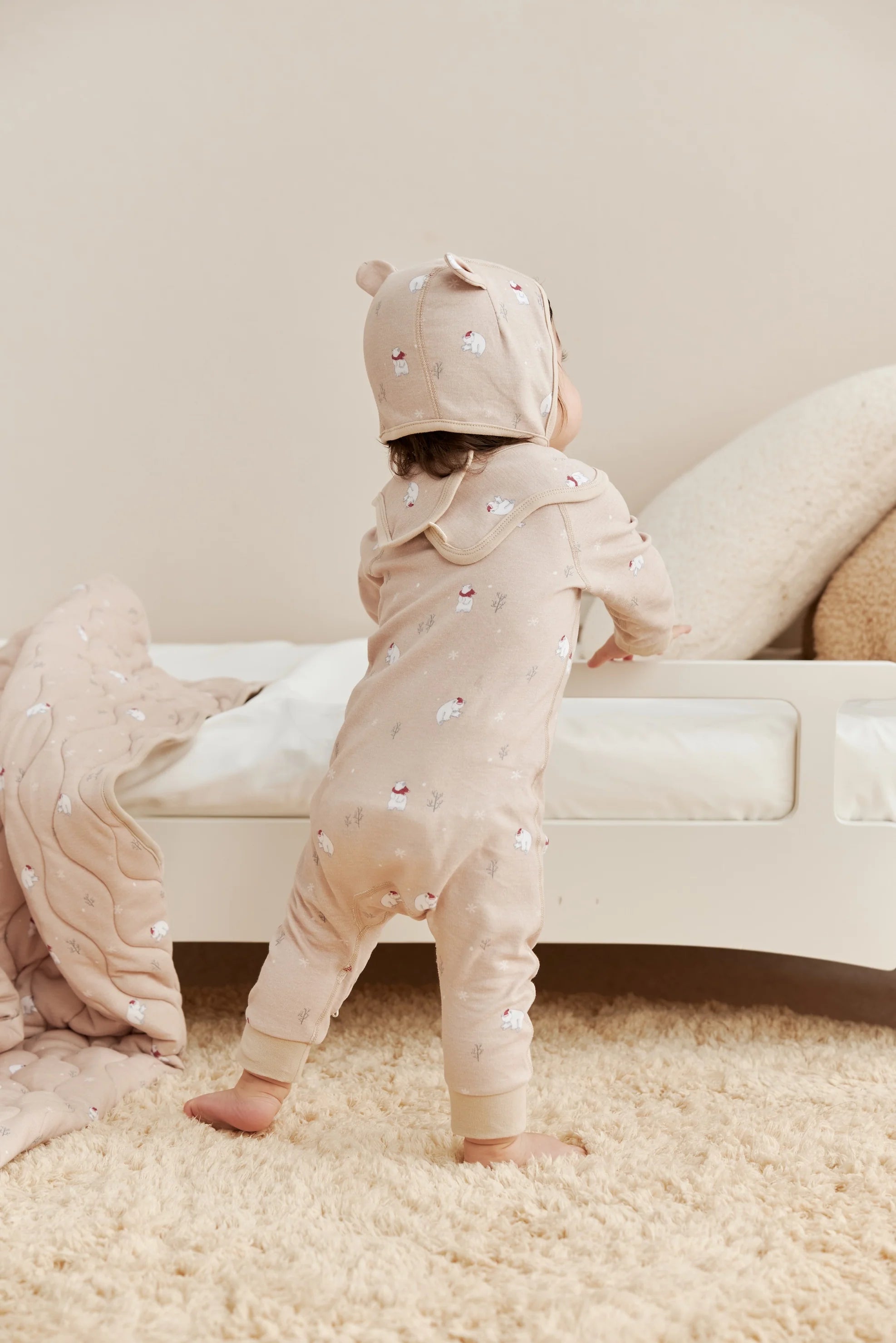 Norsu Baby Organic Cotton Zip-up Sleeper-Polar Bear