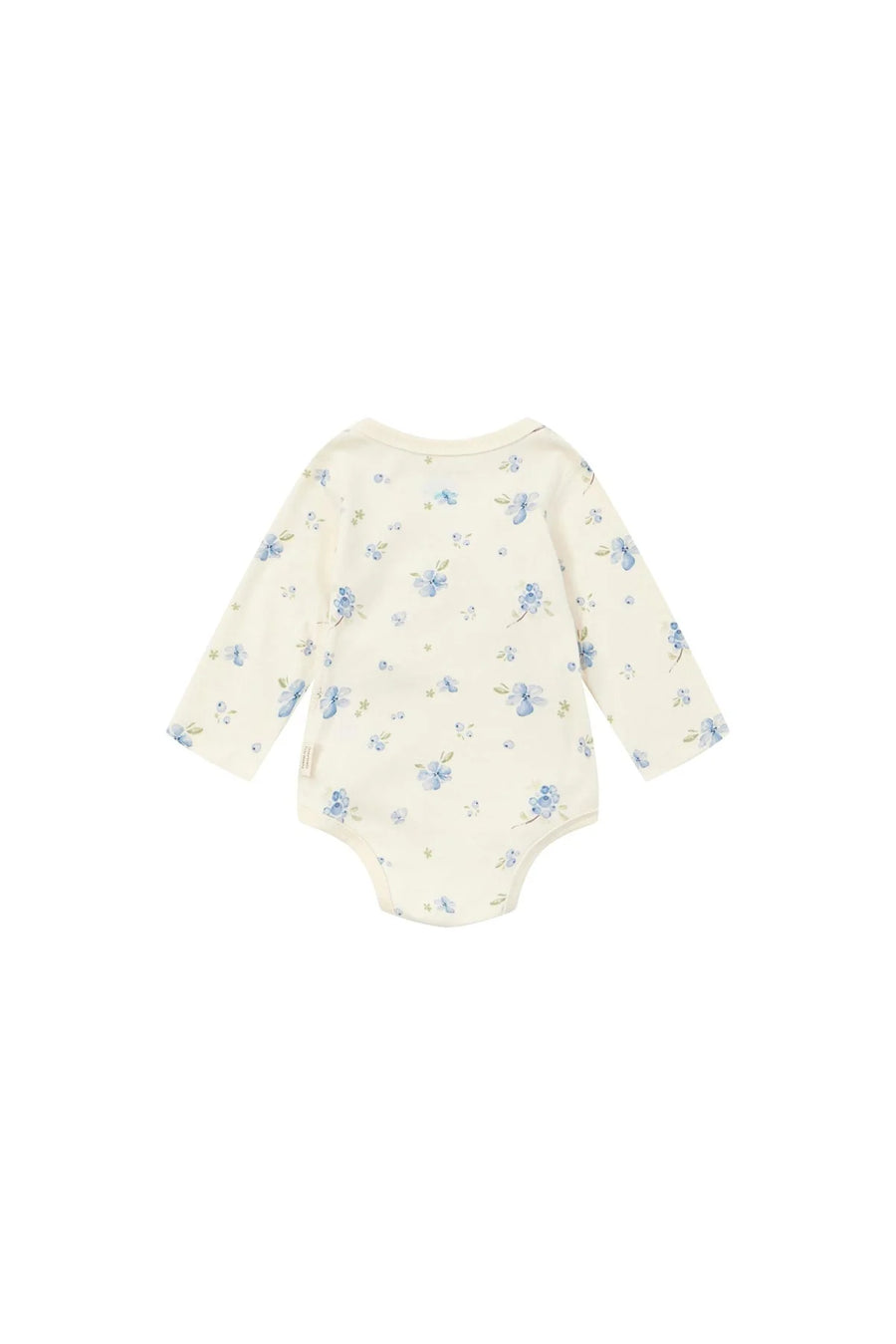 Norsu Baby Organic Kimono Long-sleeve Onesie-Blueberry