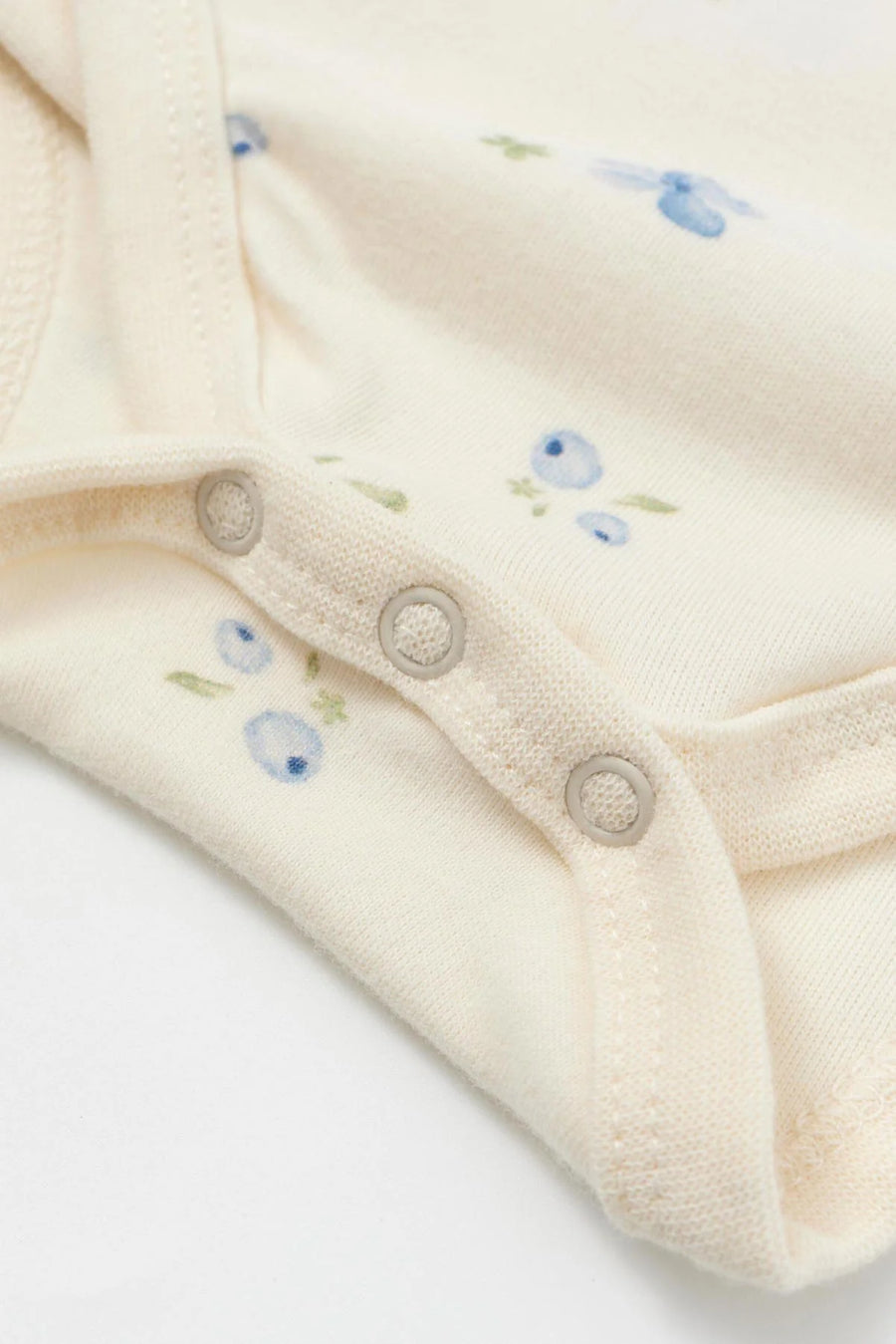 Norsu Baby Organic Kimono Long-sleeve Onesie-Blueberry
