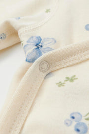 Norsu Baby Organic Kimono Long-sleeve Onesie-Blueberry