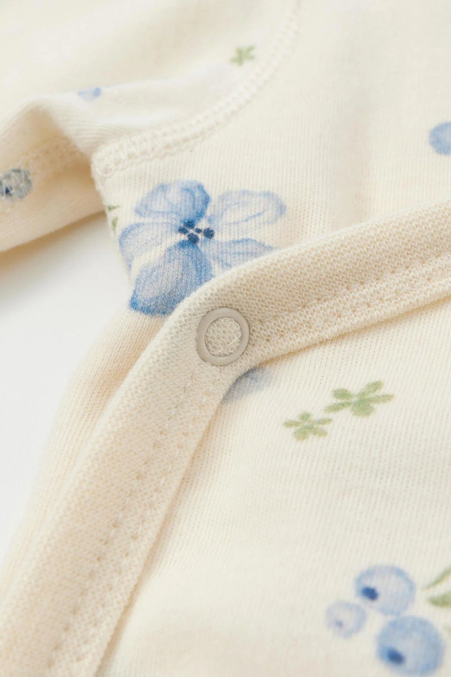 Norsu Baby Organic Kimono Long-sleeve Onesie-Blueberry