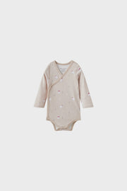 Norsu Baby Organic Kimono Long-sleeve Onesie-Polar Bear