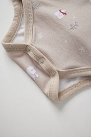 Norsu Baby Organic Kimono Long-sleeve Onesie-Polar Bear