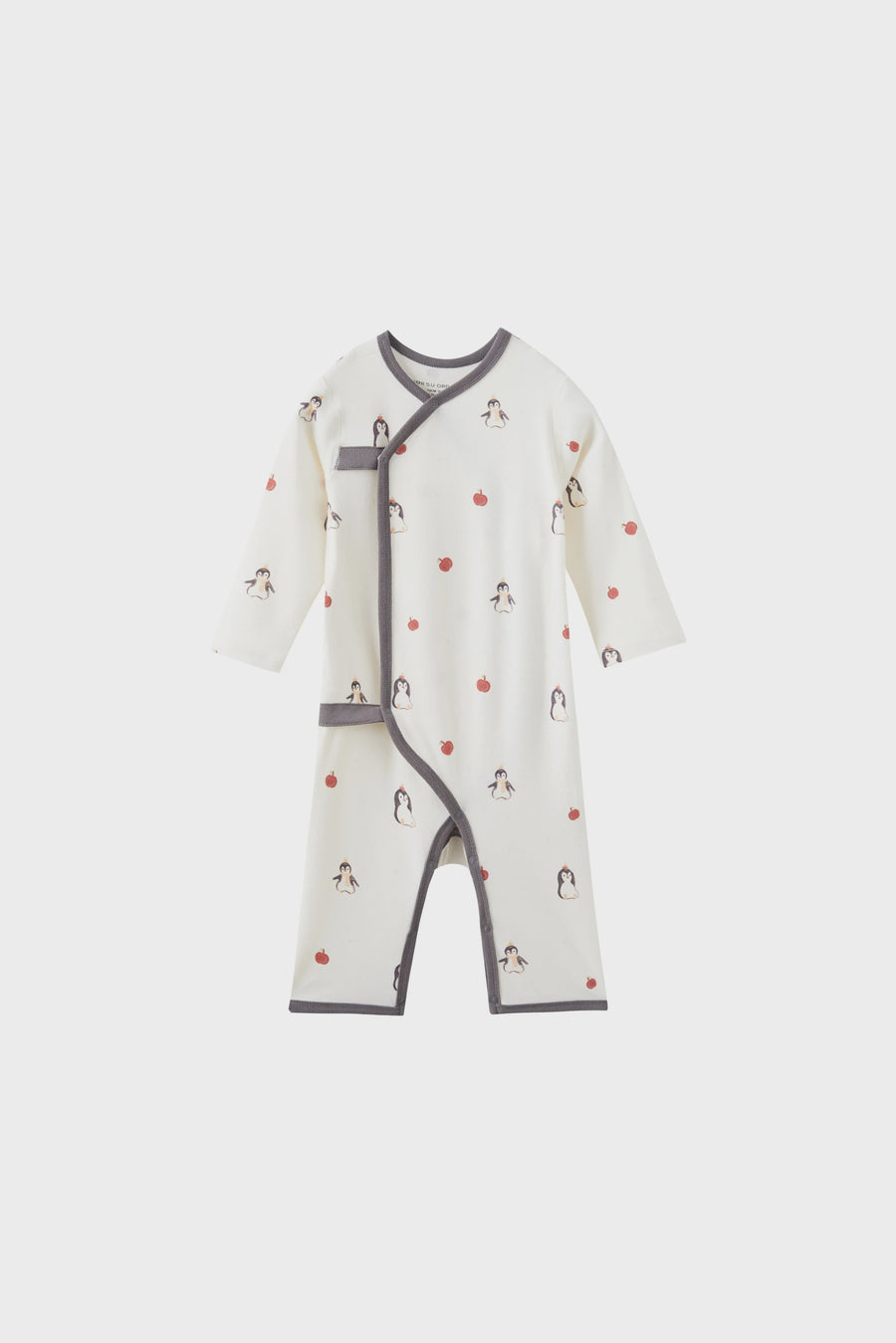 Norsu Baby Organic Kimono Sleeper-Baby Penguin