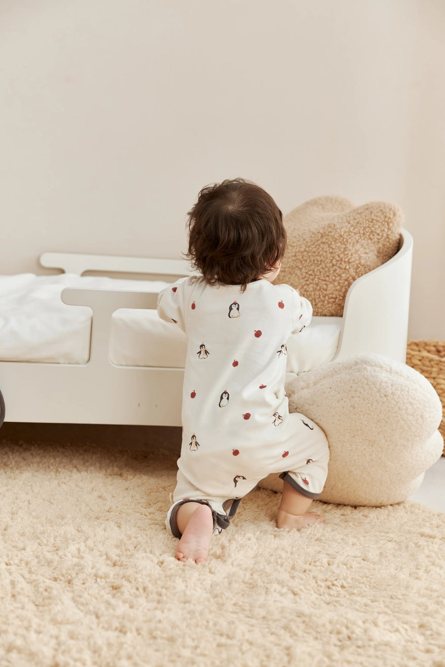 Norsu Baby Organic Kimono Sleeper-Baby Penguin
