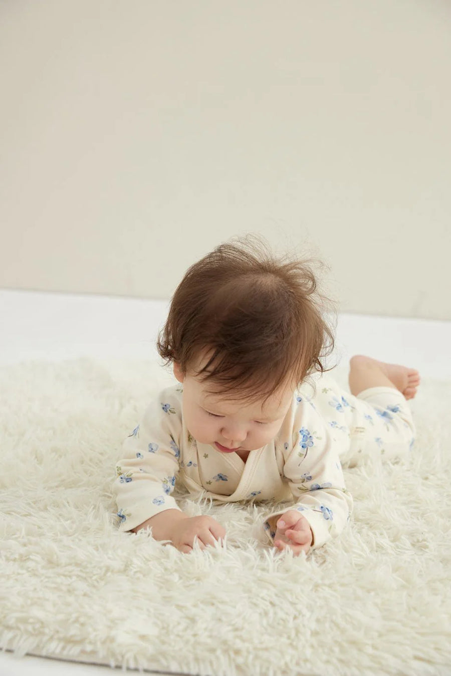 Norsu Baby Organic Kimono Sleeper-Blueberry