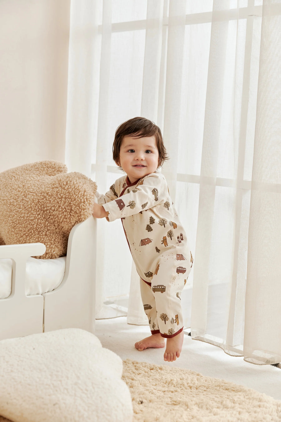 Norsu Baby Organic Kimono Sleeper-Camping