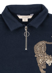 Konges Slojd LOUPY HALF ZIP POLO