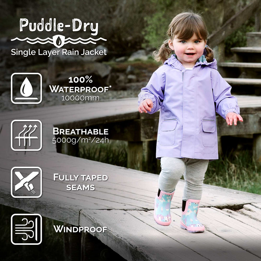 Jan & Jul Yellow | Kids Shell Jacket Puddle-Dry Waterproof Rain Jacket