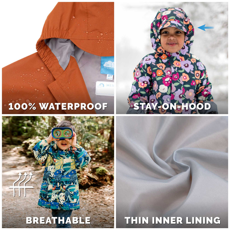 Jan & Jul Yellow | Kids Shell Jacket Puddle-Dry Waterproof Rain Jacket