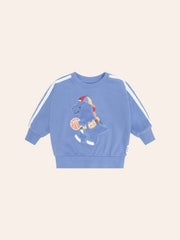 Huxbaby BALLER DINO SPORTY STRIPE SWEATSHIRT