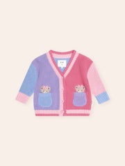 Huxbaby COLOUR BLOCK PEEKABOO HUXETTE CARDI