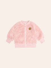 Huxbaby CHERRY BOW FURRY JACKET