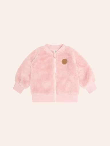 Huxbaby CHERRY BOW FURRY JACKET