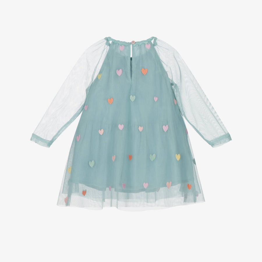 Stella McCartney Kids Baby Girls Pastel Green Tulle Hearts Dress