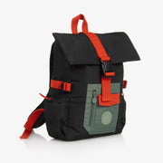 Stella McCartney Kids Boys Black Backpack With Green & Orange Detailing (38cm)