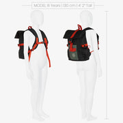 Stella McCartney Kids Boys Black Backpack With Green & Orange Detailing (38cm)