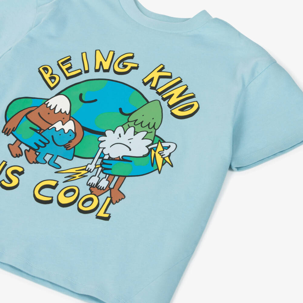 Stella McCartney Kids Boys Blue Being Kind is Cool Cotton T-Shirt