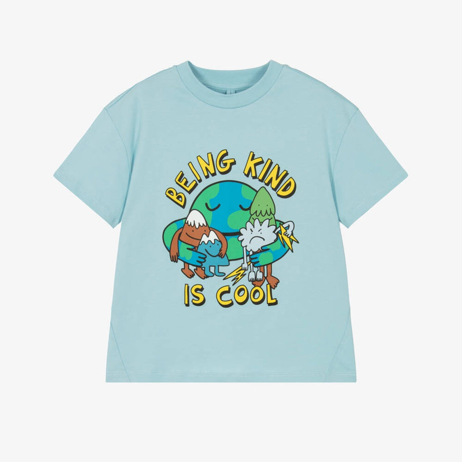 Stella McCartney Kids Boys Blue Being Kind is Cool Cotton T-Shirt