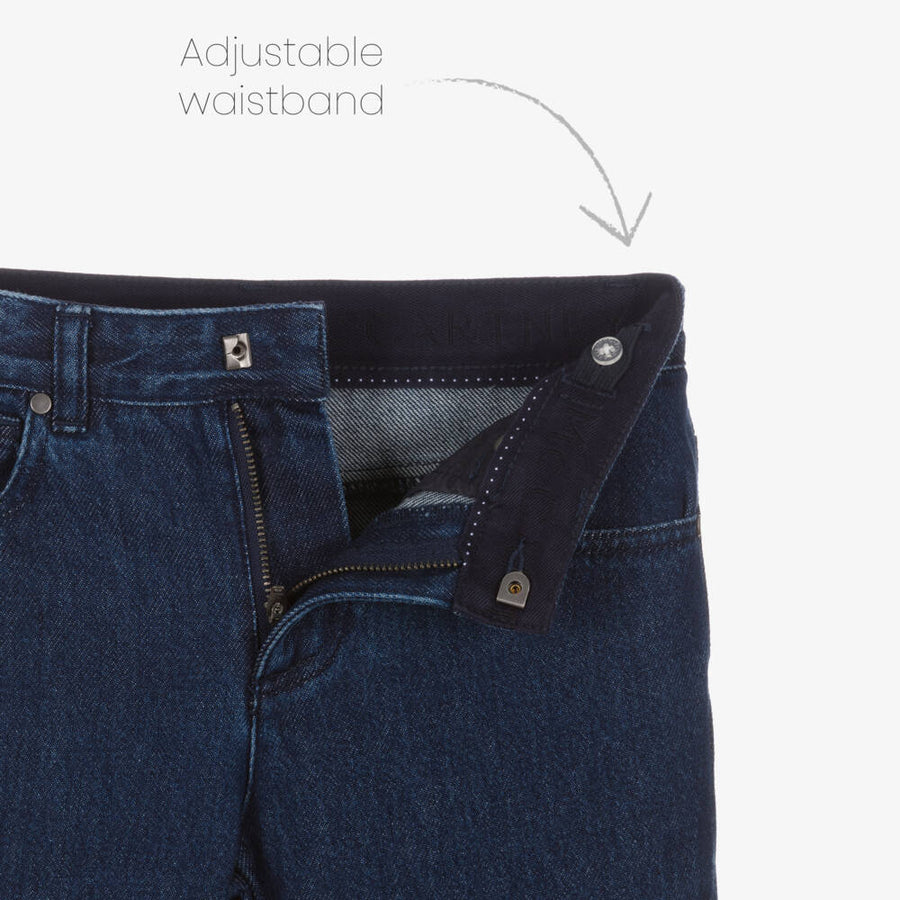 Stella McCartney Kids Boys Blue Denim Jeans with Yeti Knees