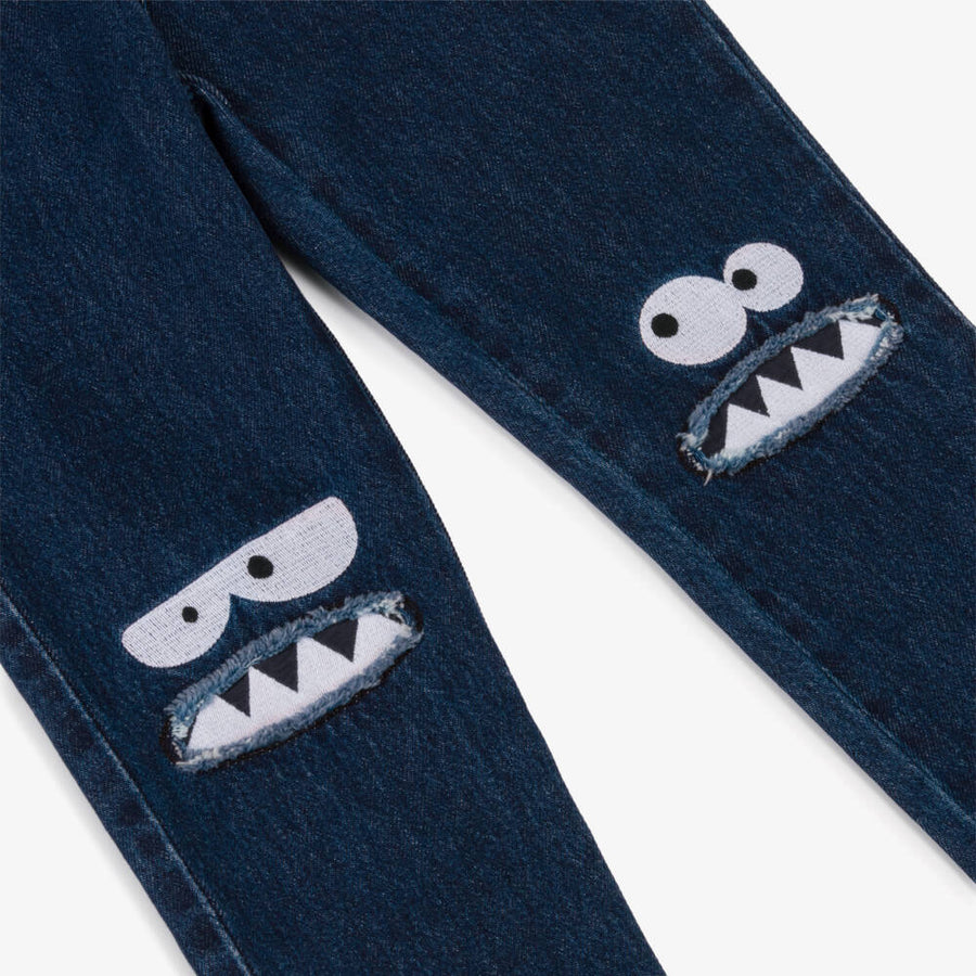 Stella McCartney Kids Boys Blue Denim Jeans with Yeti Knees