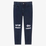 Stella McCartney Kids Boys Blue Denim Jeans with Yeti Knees