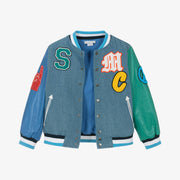 Stella McCartney Kids Boys Blue Denim Varsity Jacket
