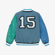 Stella McCartney Kids Boys Blue Denim Varsity Jacket