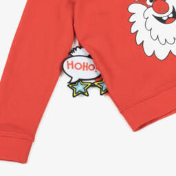 Stella McCartney Kids Boys Red Cotton Santa Sweatshirt