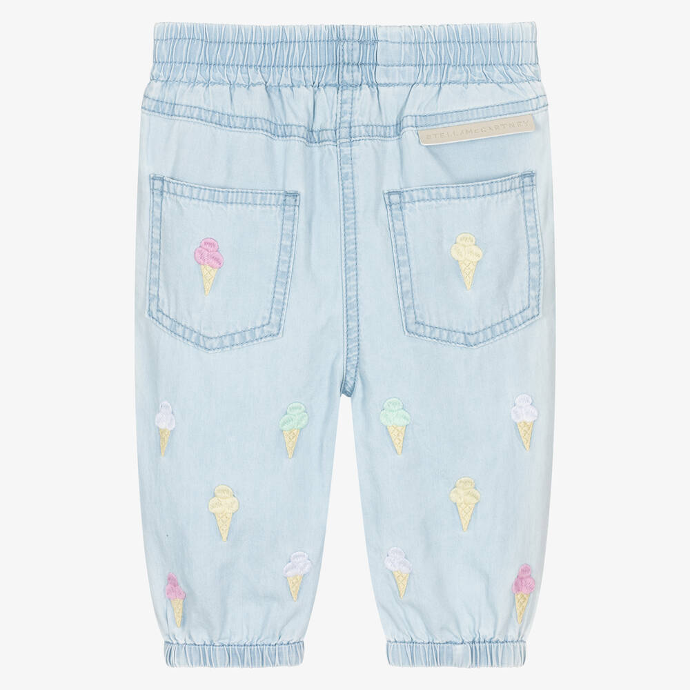 Stella McCartney Kids Girls Blue Chambray Trousers