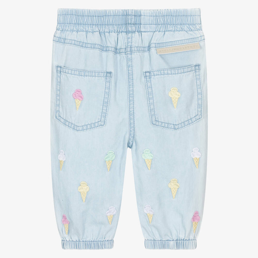 Stella McCartney Kids Girls Blue Chambray Trousers