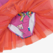 Stella McCartney Kids Bow Print Layered Tulle Dress
