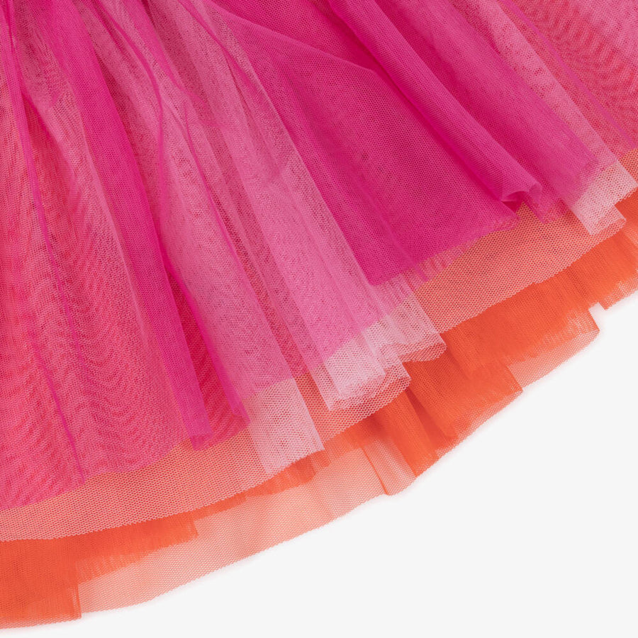 Stella McCartney Kids Bow Print Layered Tulle Dress