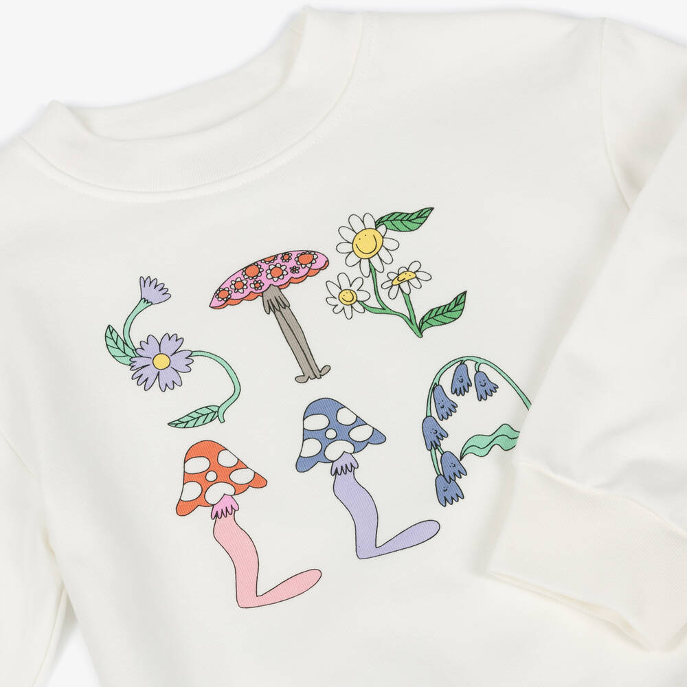 Stella Kids Girls Ivory Cotton Fairy Sweatshirt