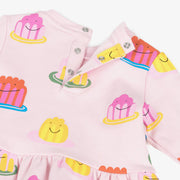 Stella McCartney Kids Girls Pink Cotton Jersey Smiling Jellies Dress