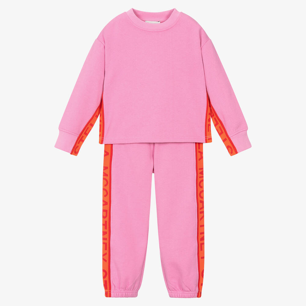 Stella Girls Pink Active Tracksuit With Logo