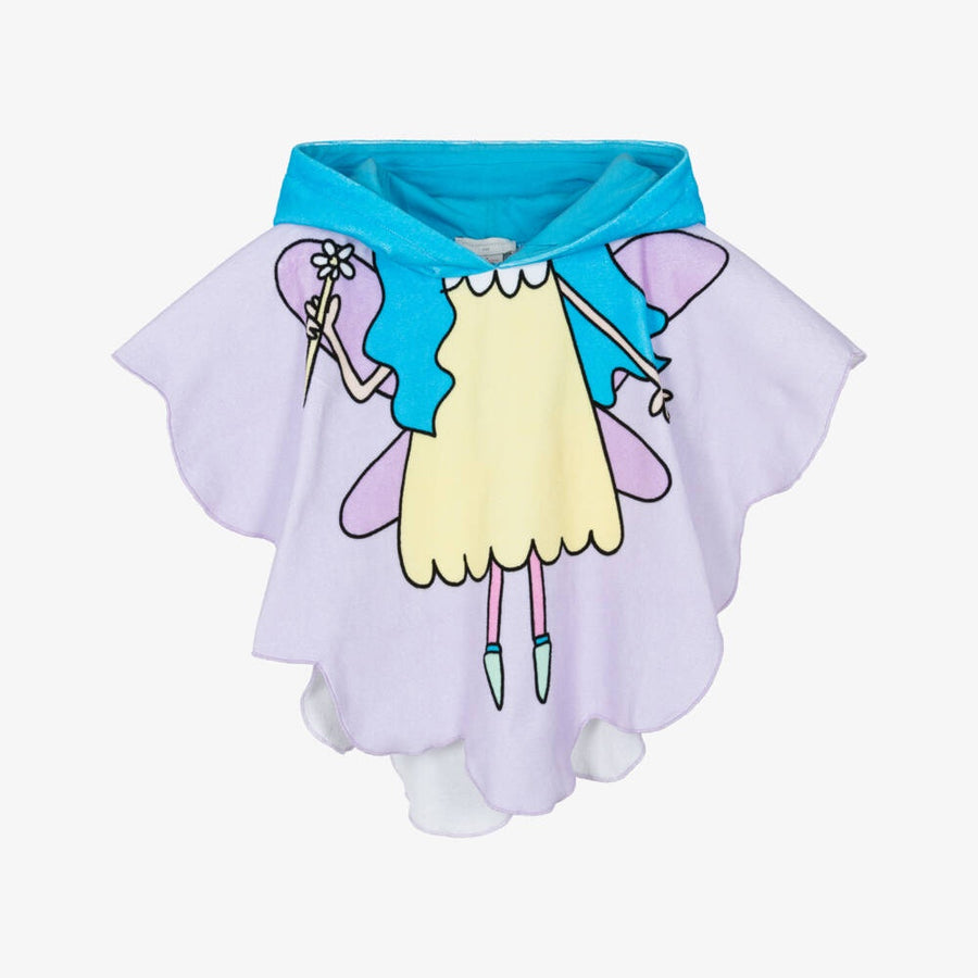 Stella McCartney Kids Girls Purple Cotton Fairy Poncho Towel