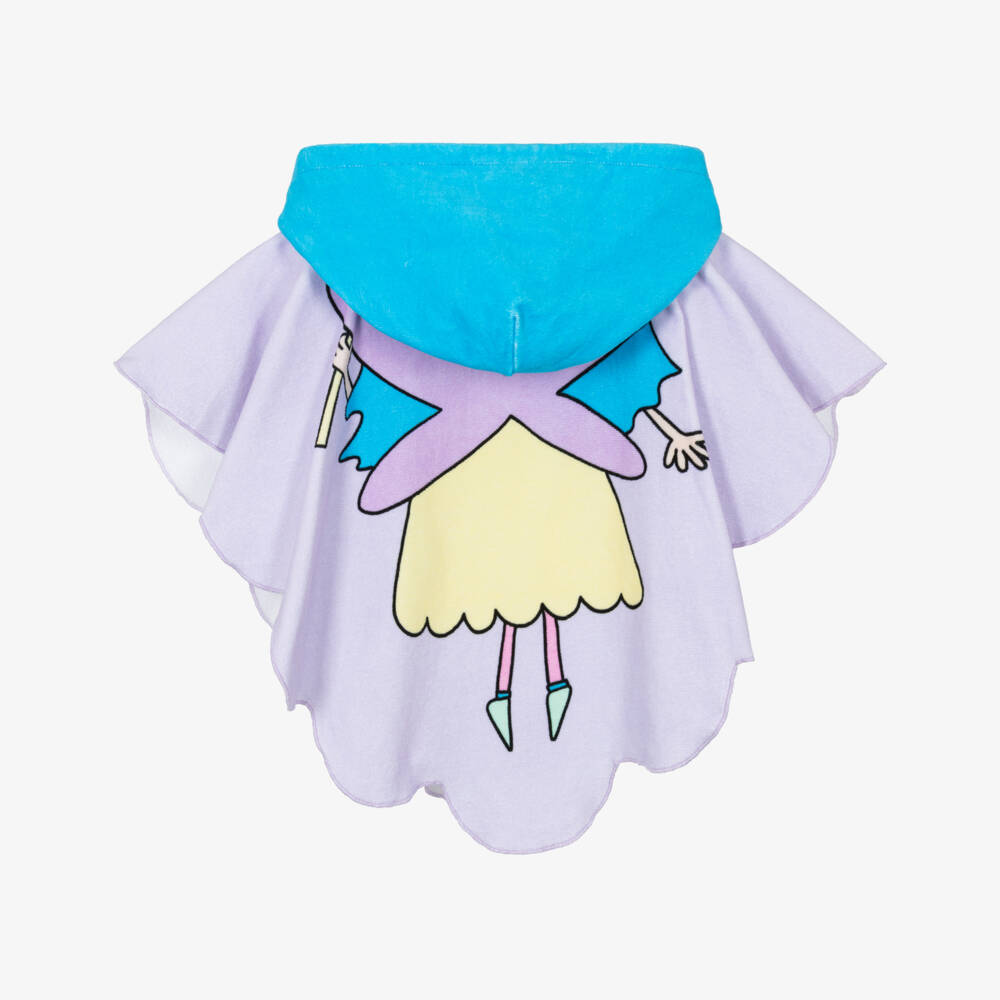 Stella McCartney Kids Girls Purple Cotton Fairy Poncho Towel