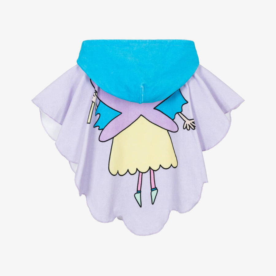 Stella McCartney Kids Girls Purple Cotton Fairy Poncho Towel