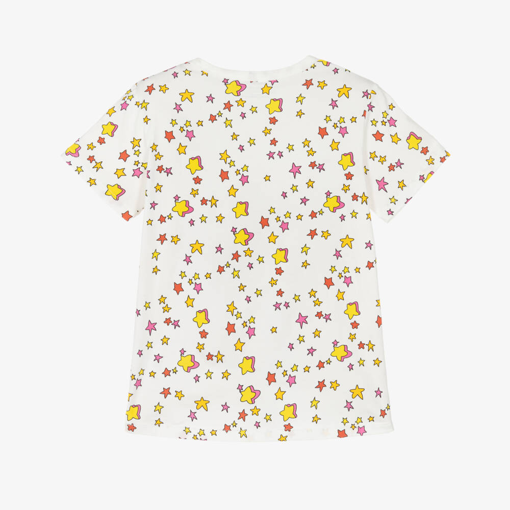 Stella McCartney Kids Star Graphic Fringed T-Shirt