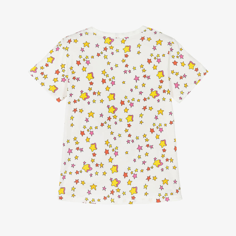 Stella McCartney Kids Star Graphic Fringed T-Shirt