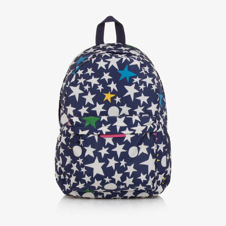 Stella McCartney Kids Navy Blue & White Star Backpack (42cm)