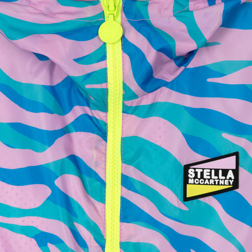 Stella McCartney Girls Pink Zebra Print Jacket