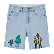 Stella Kids Boy Denim Shorts with Magic Land Embro