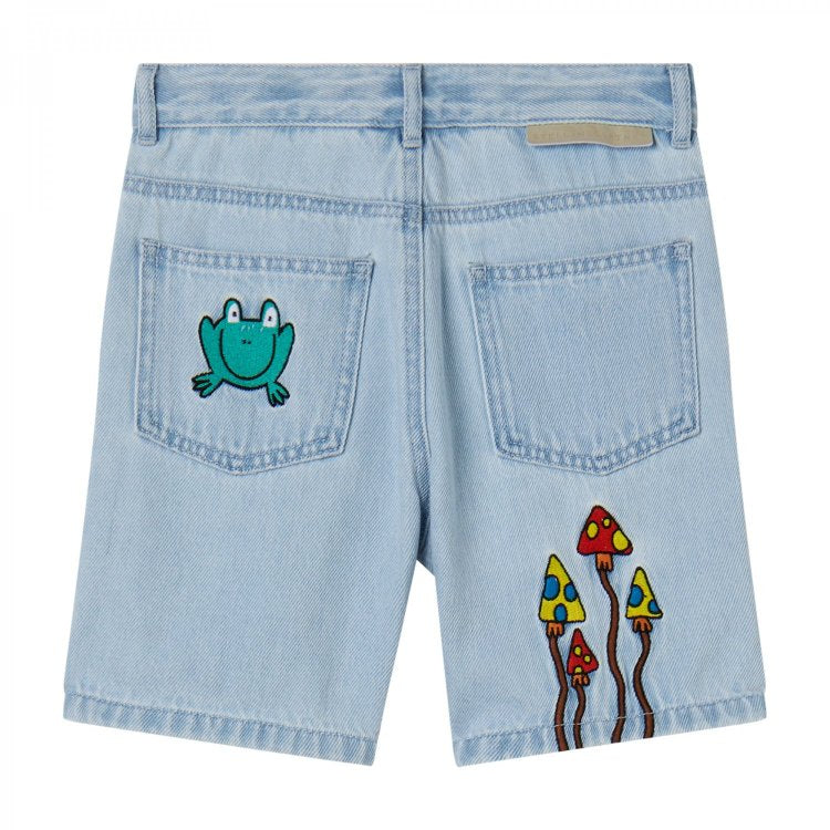 Stella Kids Boy Denim Shorts with Magic Land Embro