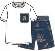Moschino Boys Short Sleeved Tee and Shorts Set with Circus Print