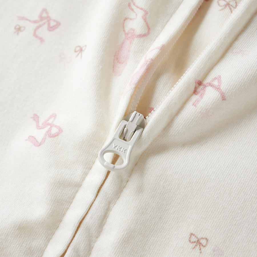 Norsu Organic Baby Organic Bamboo Zip-up Bodysuit-Ballerina
