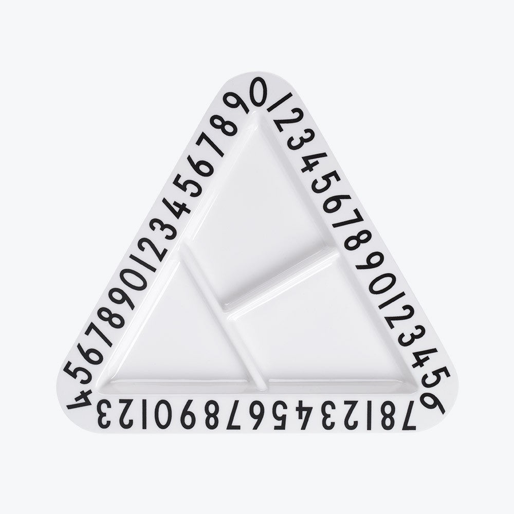 Design Letters Melamine Triangular Snack Plate