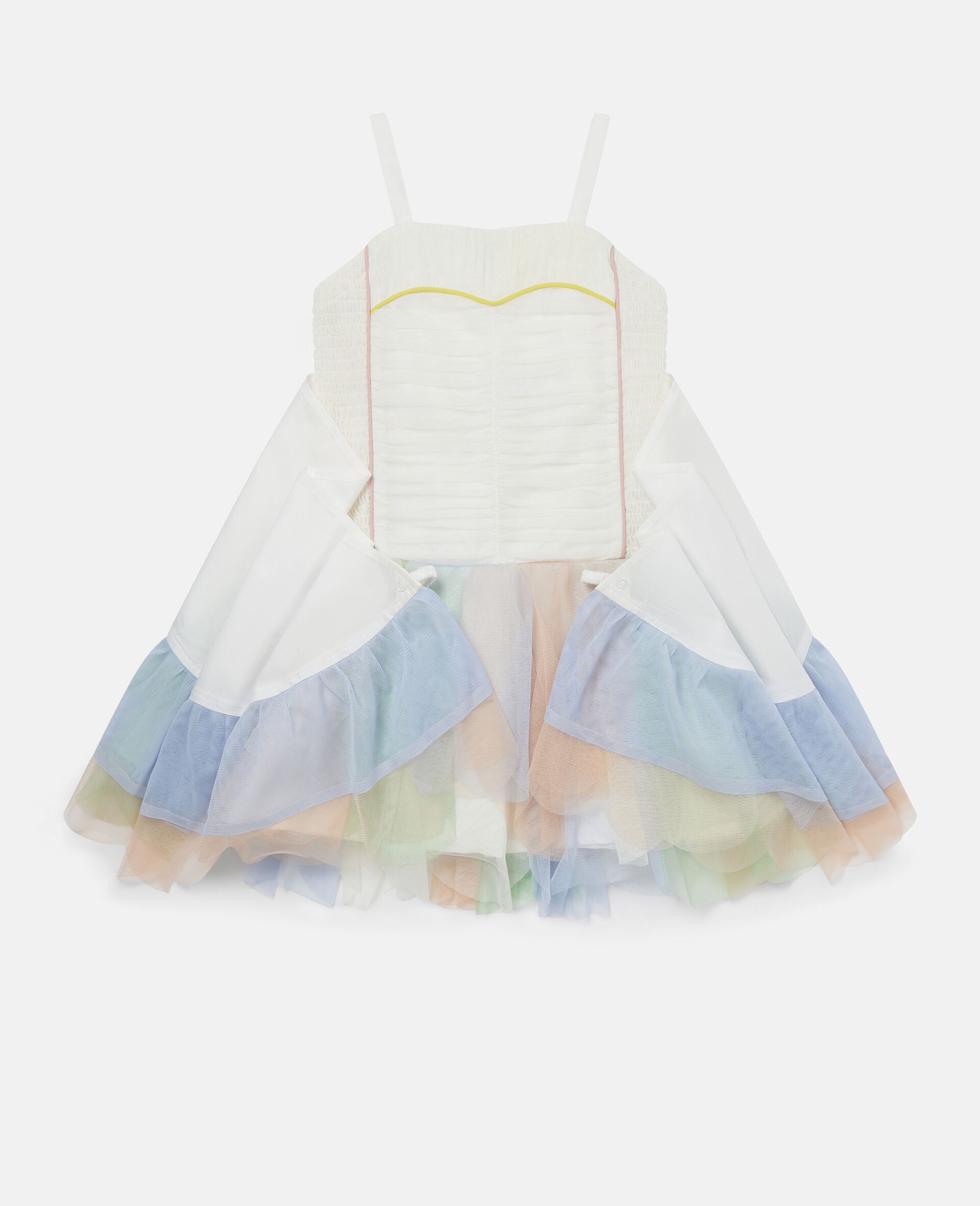 Stella Mccartney Tull Dress with multicolor skirt layers and wings