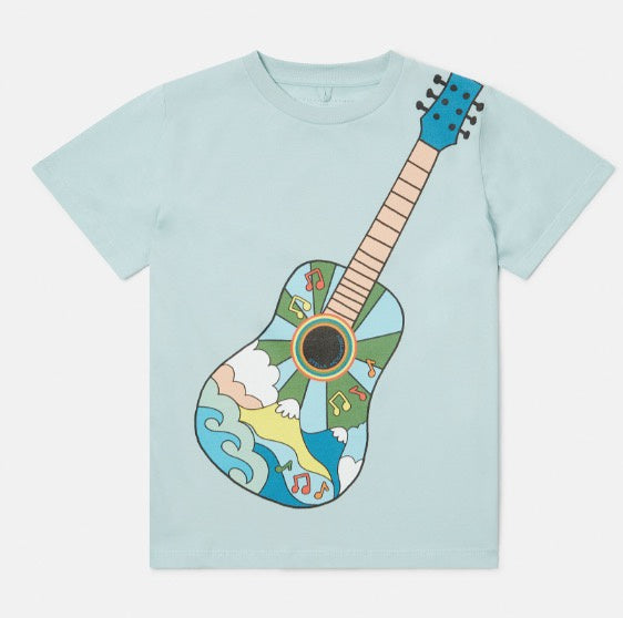 Stella McCartney Boy Tee with hippy Guitar Print
